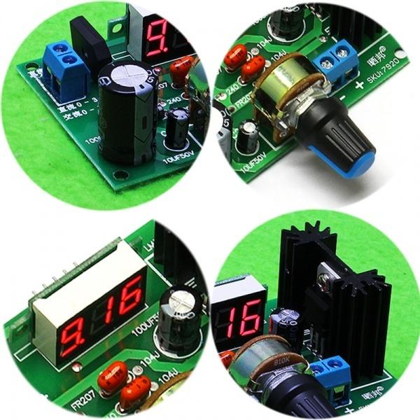 LM317 DC 1.25~28V Régulateur de Tension Réglable Module d'Alimentation Abaisseur