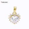 DIY Halsketten-Herstellungsmaterialien 18K Goldbeschichteter Zirkon-Herz-Anhänger Für Frauen Charm Schmuckzubehör DIY Herstellung Basteln Marital
