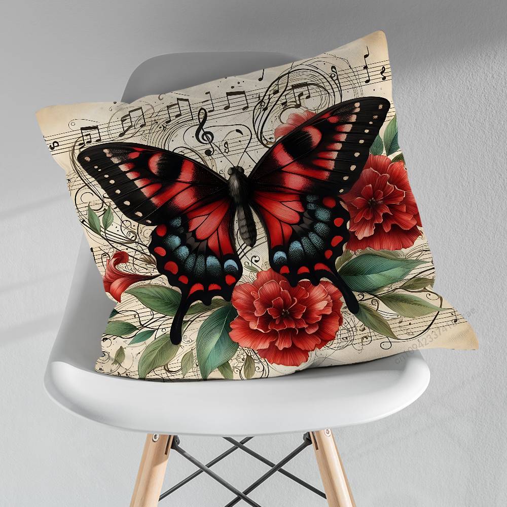 Beautiful Butterfly Art Throw Pillow Case Living Room Sofa Cushion Cover For Home Bedroom Decoration Protector