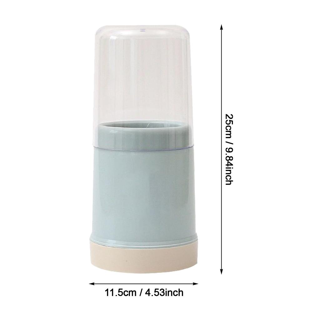 Kitchen Utensil Round Holder with Lid Easy to Clean Covered Cutlery and Utensil Holder for Chopsticks Spoons Forks