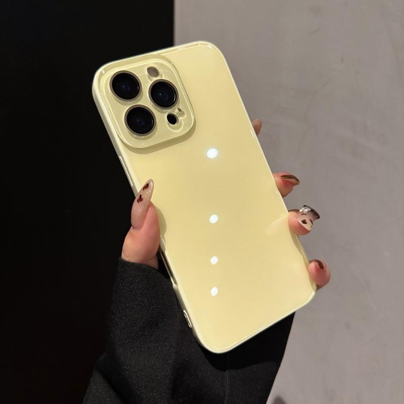 

Crystal Lens Suitable IPhone 17 ProMax Phone Case Ice Glass Apple 16PM Protective 1415PM iPhone 16 Pro Max жовтий