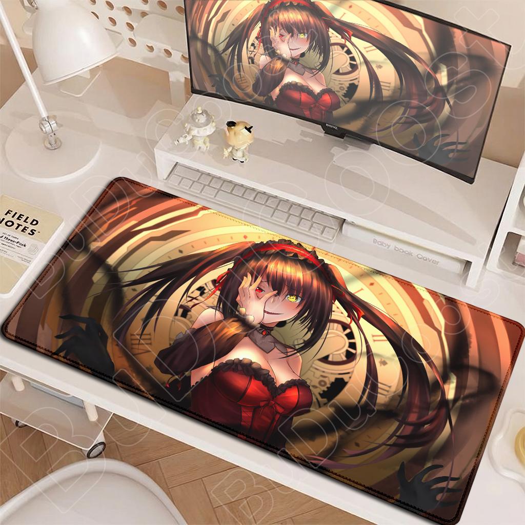 XXL Anime Dívky Tokisaki Kurumi Podložka pod myš Nová Hot Date A Live Hra Podložky pro notebooky a stolní počítače Velká Gumová Podložka na klávesnici s uzamčeným okrajem