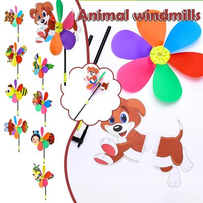 DIY Cartoon Windmühle Garten Windmühle Dekoration Outdoor Dekorationen