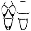 Erotic Leather Lingerie Sexy Garter Women's Intimate Harness Body Fetish Rave Stocking Belts Goth Clothes Halter Underwear