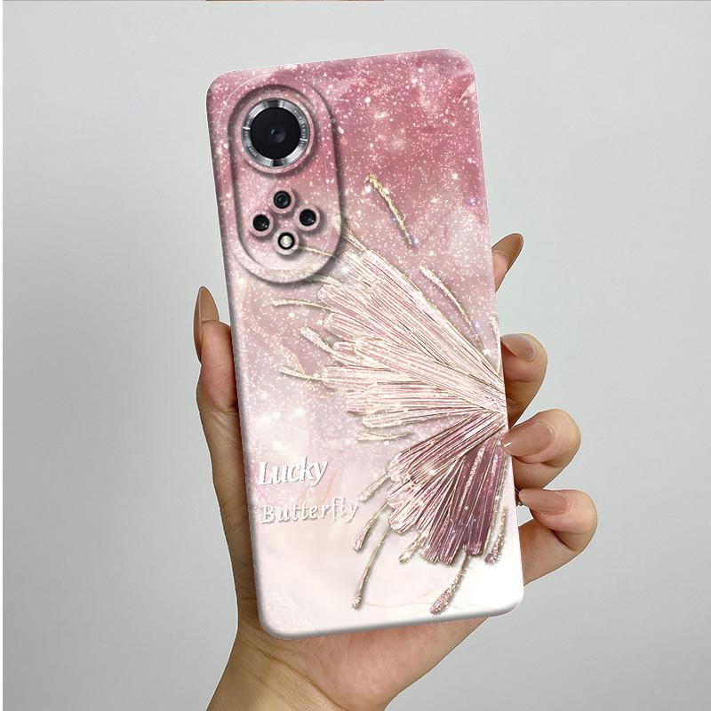 For Huawei Nova 9 / Honor 50 Phone Case NAM-LX9 NTH-NX9 Soft Silicone Sweet Painted Protective Back Cover Cute Printed Casing