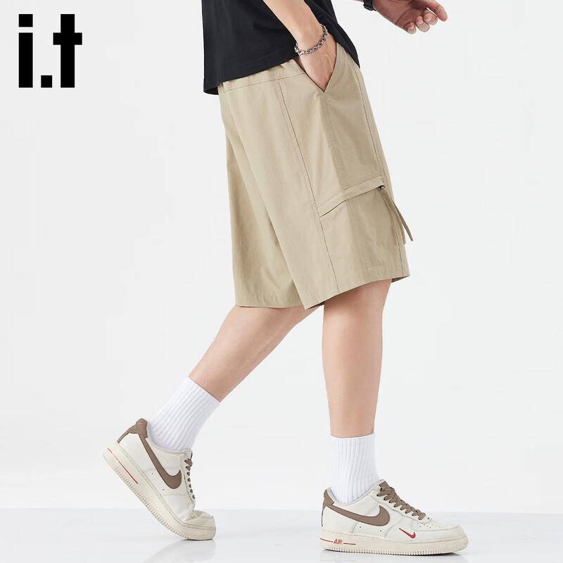 Izzue It Men's Street Fashion Loose Fit Shorts with Multi-Pockets