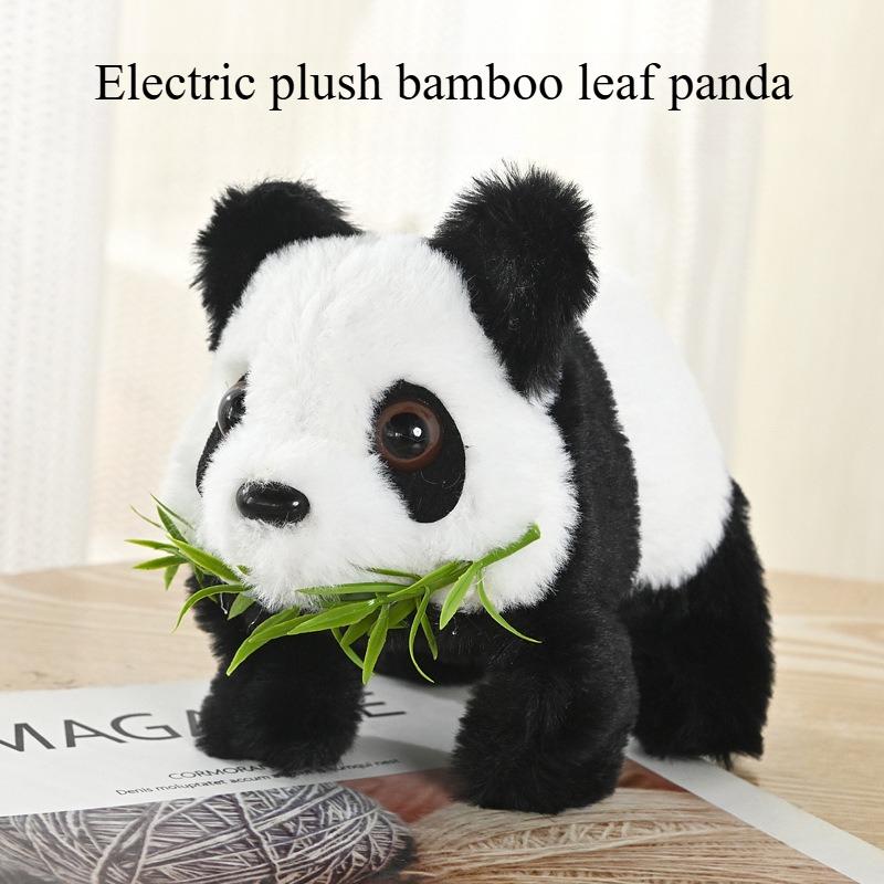 1PC Electric Music Toy Simulation Plush National Treasure Panda Walking Wagging Tail Electronic Pet Doll Children's Toy
