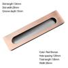 With Screws Cabinet Handle Zinc Alloy Slotted Recessed Handle 1 Pc Concealed Handle Convenient For Furniture Practical