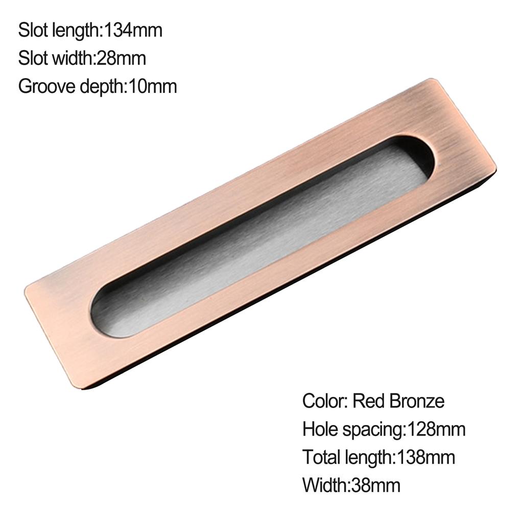 With Screws Cabinet Handle Zinc Alloy Slotted Recessed Handle 1 Pc Concealed Handle Convenient For Furniture Practical