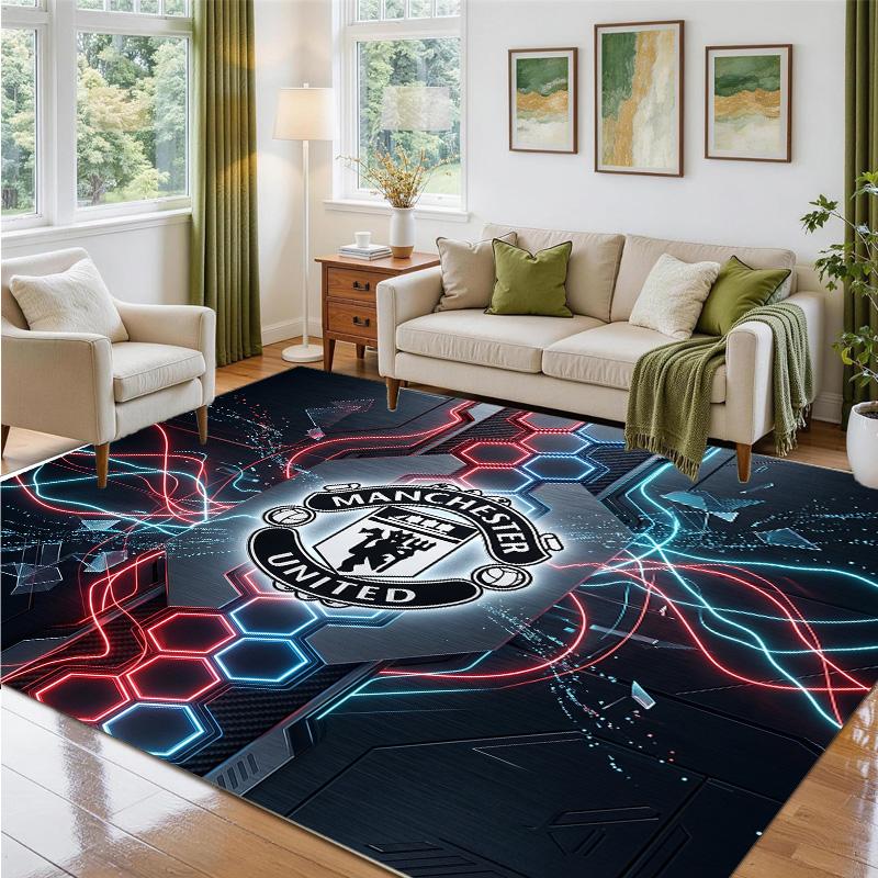 Manchester United Design Kristall Samt Teppich Weiche Dekorative Matte für Schlafzimmer Eingang