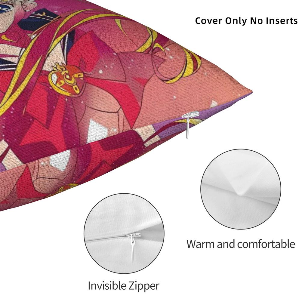Sailor Moon Pillow Cover Kawaii Pillow Case For Sofa Home Decor Comfy Pillowcases Gift