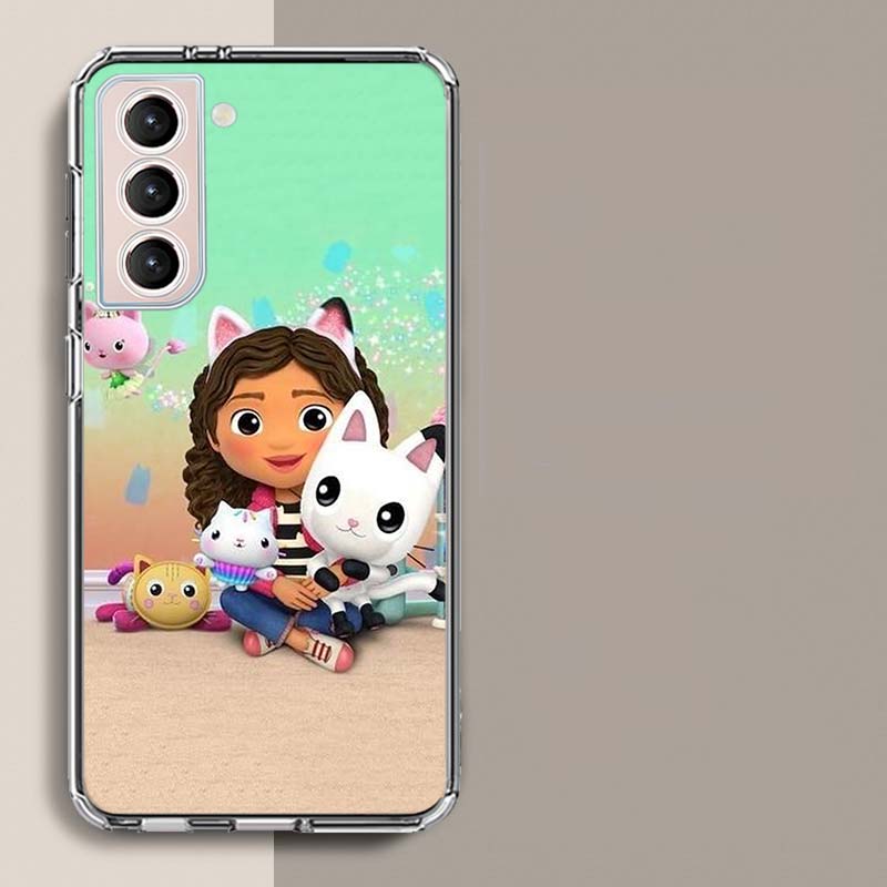 Cartoon Gabbys Dollhouse Phone Case For Samsung Galaxy S25 Edge S24 S23 FE S21 S20 S10 Plus S22 S26 Ultra Cover Clear Cases TPU