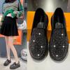 Women Casual Shoes  New Trend Thick Bottom Breathable Sneakers Women's Sports Shoe Rhinestone Flat White Platform Size 35-40