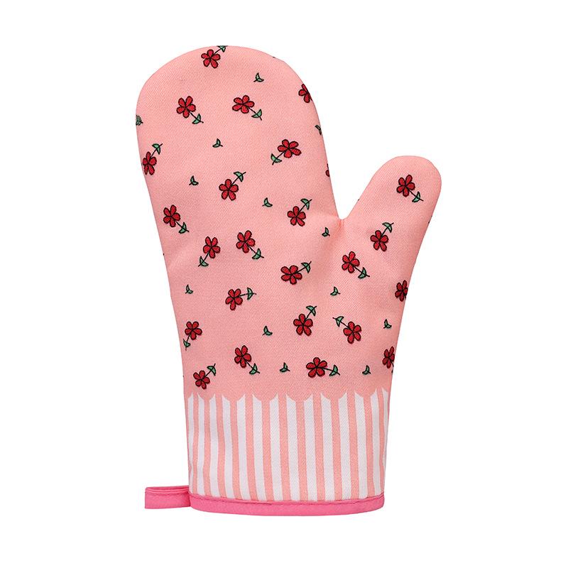 Thick Cotton Insulated Oven Gloves - High Temp Resistant & Anti-Scald for Baking & Kitchen Use