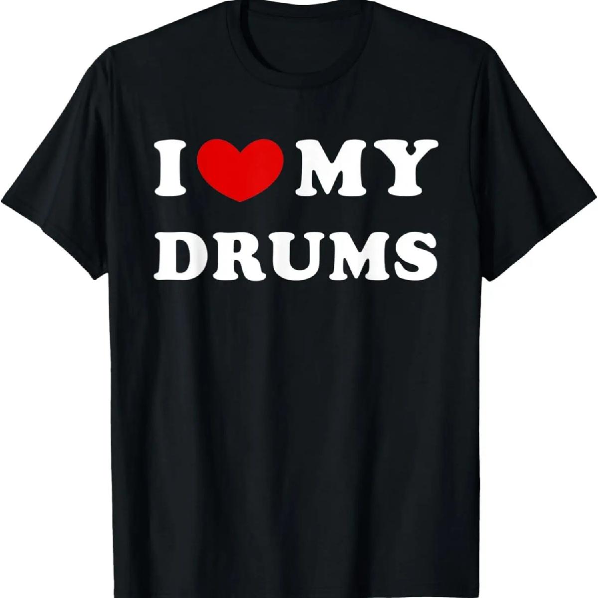 

I Love My Drums, I Heart My Drums T-Shirt XXXXXL різнокольоровий