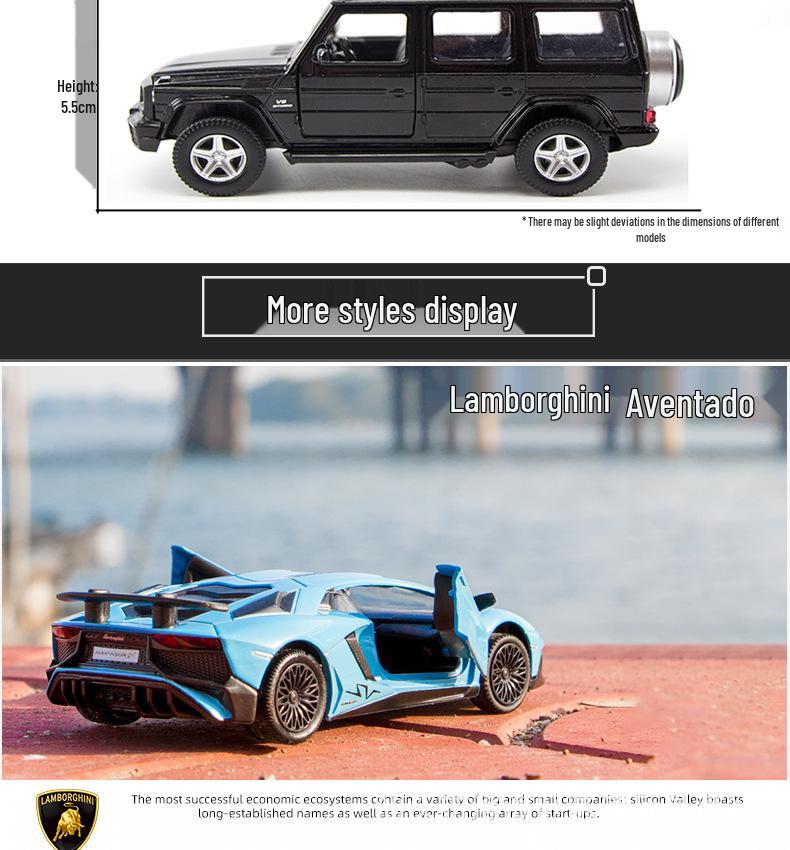 Mercedes-Benz G63 Alloy Land Rover & McLaren Pull-Back Metal Toy Car Set for Kids