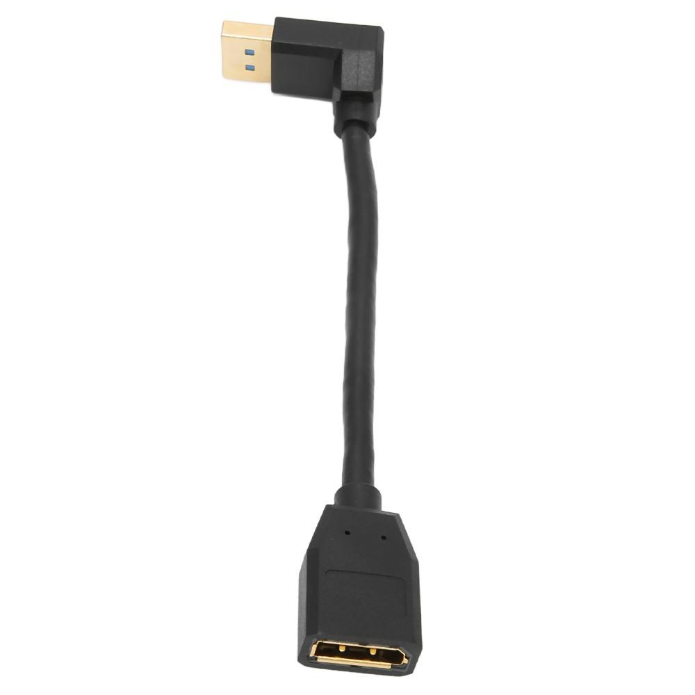 Up Angle DP1.4 Cable 90 Degree Angle Displayport Adapter Displayport Extension Cable  Laptop