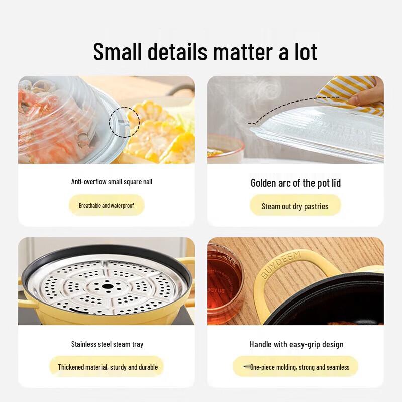 Buydeem 28CM Portable Multi-functional Pan