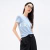 YERAD Women's Slimming Lyocell Linen Blend Short Sleeve T-Shirt