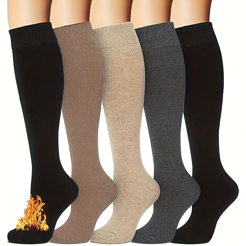 

high quality5 Pairs of Autumn And Winter Women S Thickened Stockings, Winter Terry Warm And Cold-Resistant Calf Socks, Anti-Slip And Odor-Proof, Soft One-size