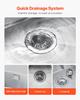 VEVOR 70cm Kitchen Sink Workstation, 304 Stainless Steel Undermount Sinks, Drop-In Single Bowl Farmhouse Basin with Accessories