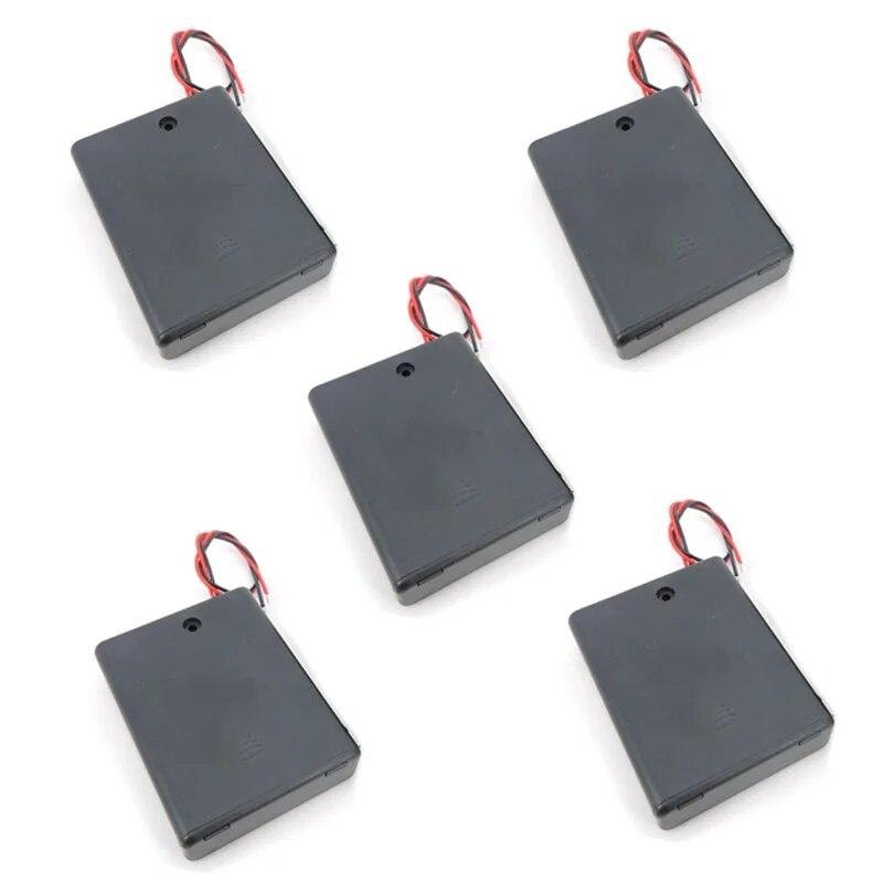 

Черный, 2, 4 слота, держатель батареи AAA, коробка, 2xAAA, 4XAAA, 3 В, 6 В, 1,5 В, провода включения/выключения, крышка стандартного контейнера для батареи 5pcs 4Slots