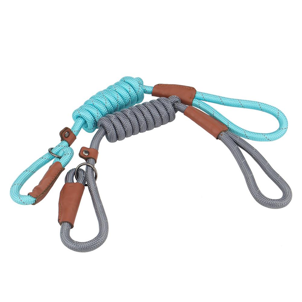P Shape Pet Leashes Reflective Dog Leashes Pet Round Rope Outdoor Training Walk Supplies for Small Medium Big Dog