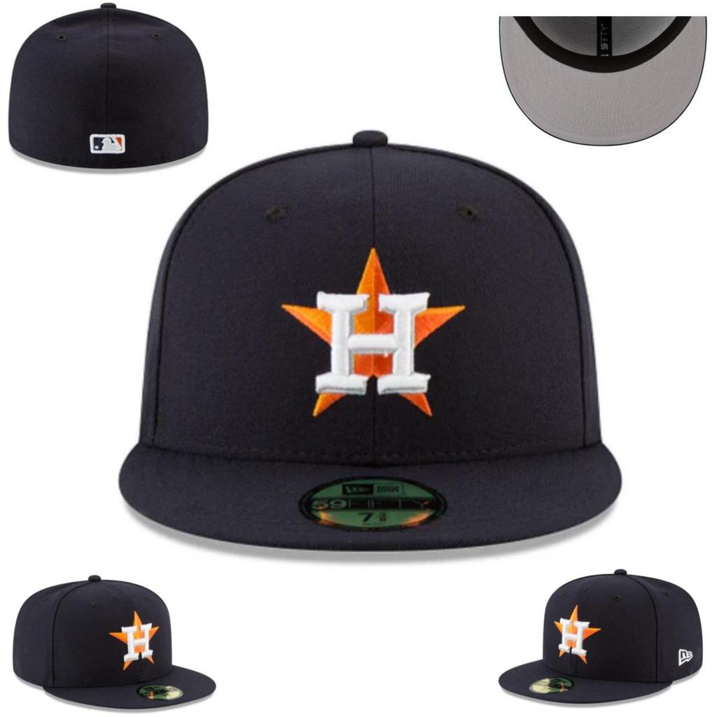 Houston Astros Sun Protection Closed-face Baseball Cap - Fully Sealed Embroidered Hat