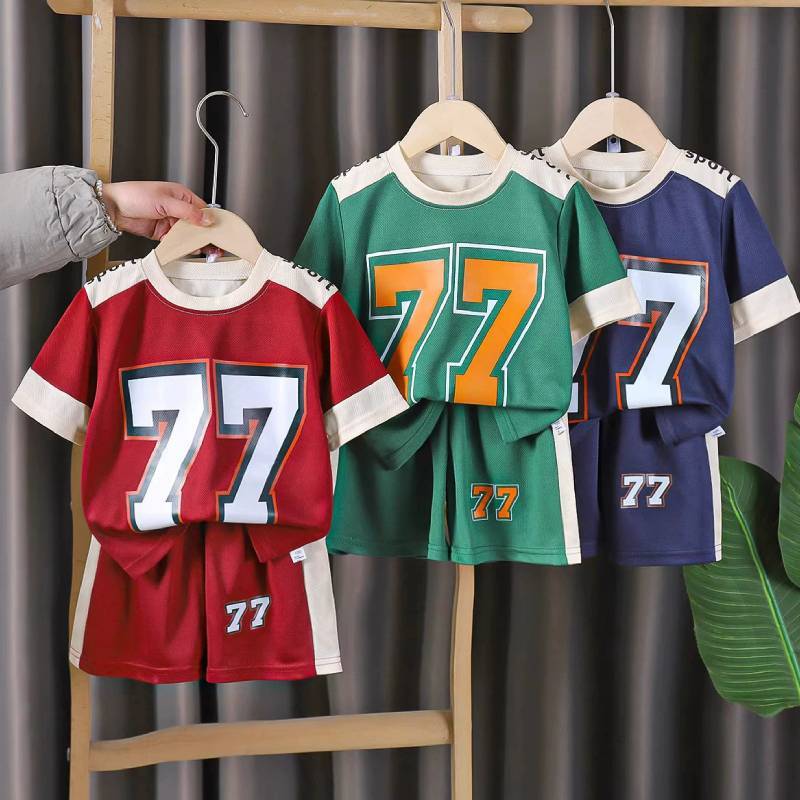 Childrens Summer Sports Set With Quickdry Polyester Fabric For Active Boys And Girls