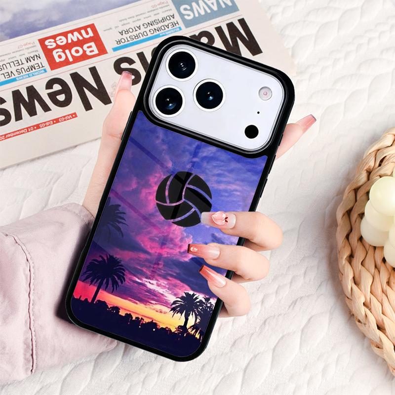 Sport Liebe Volleyball Handyhülle Für IPhone 17 16e 15 14 13 12 11 Pro Max Air Mini Weiche Schutzhülle