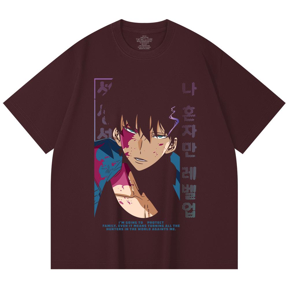 

230 Gsm 100% Cotton Solo Leveling V8 Print Unisex Heavy Cotton T Shirt 2XL