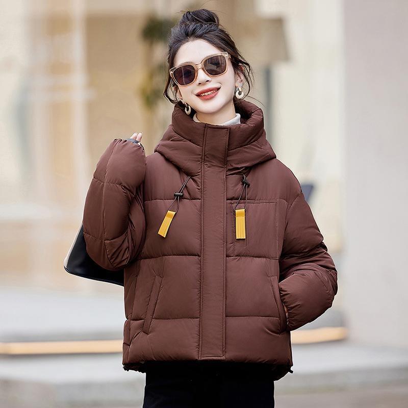 Fashion Hooded Down Cotton Jacket Women's Winter 2025 New Korean Version Loose Thickened Cotton Jacket Short Small Padded Jacket