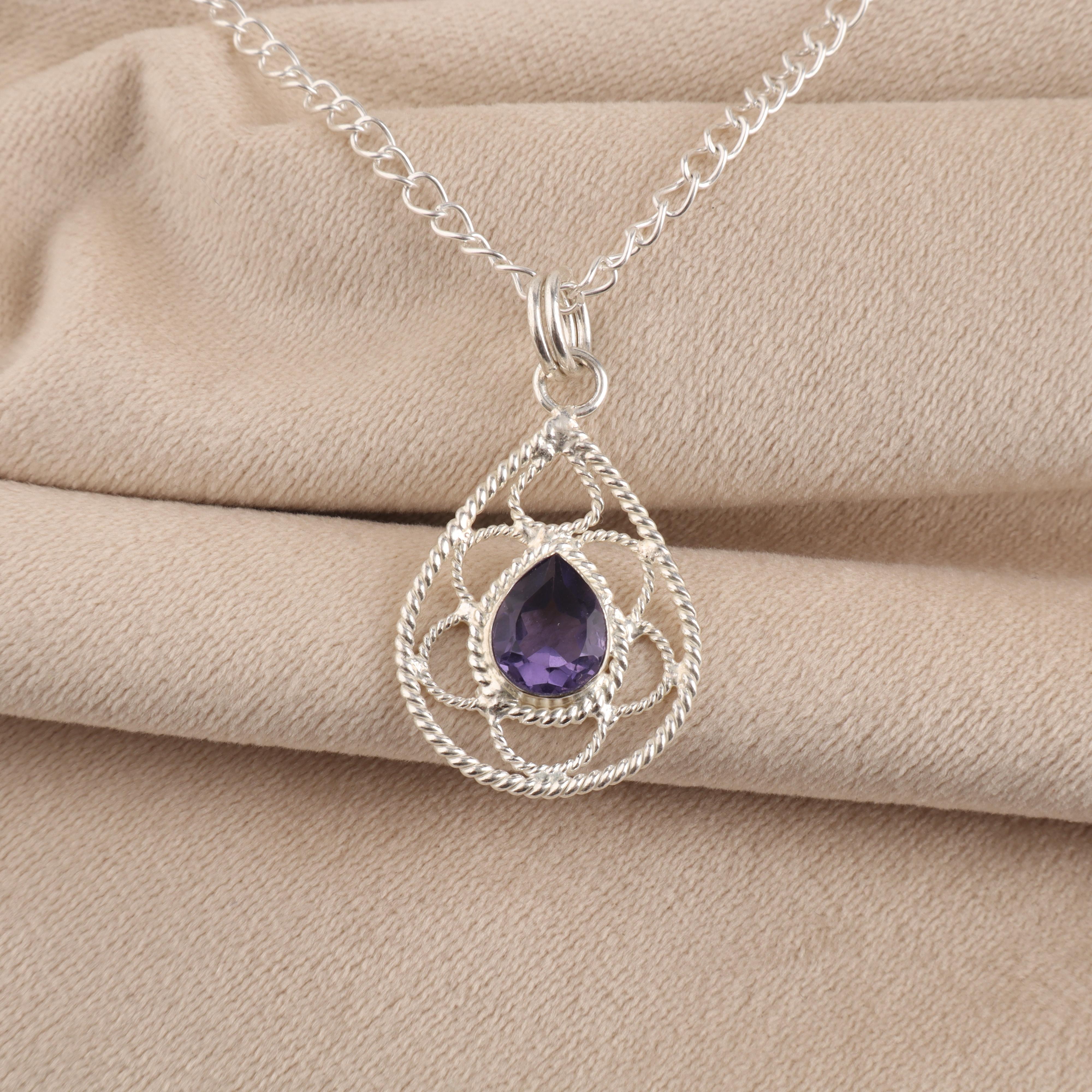 

Иолит Драгоценный Камень 925 Пробы Стерлингового Серебра Заявление Дизайнерский Кулон 1,40 Для Свадьбы PP-19-6