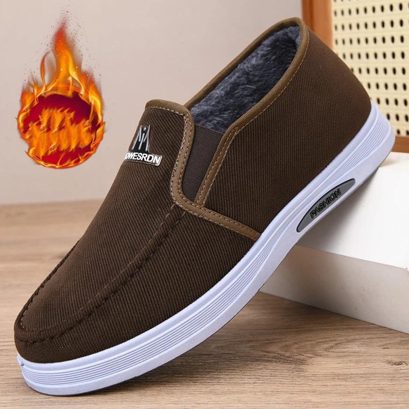 

Мужские зимние бархатные теплые хлопковые туфли и ботинки 43