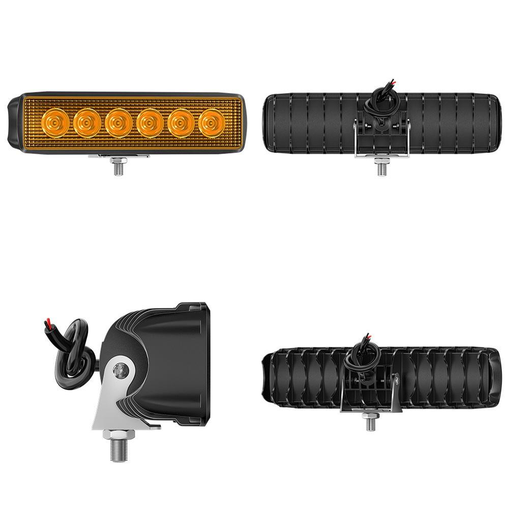 6Inch Car Light IP65 Waterproof LED Work Light Bar 12V Fog Headlight Driving Lamp For Car Motorcycle 3030 LED Chips White Yellow