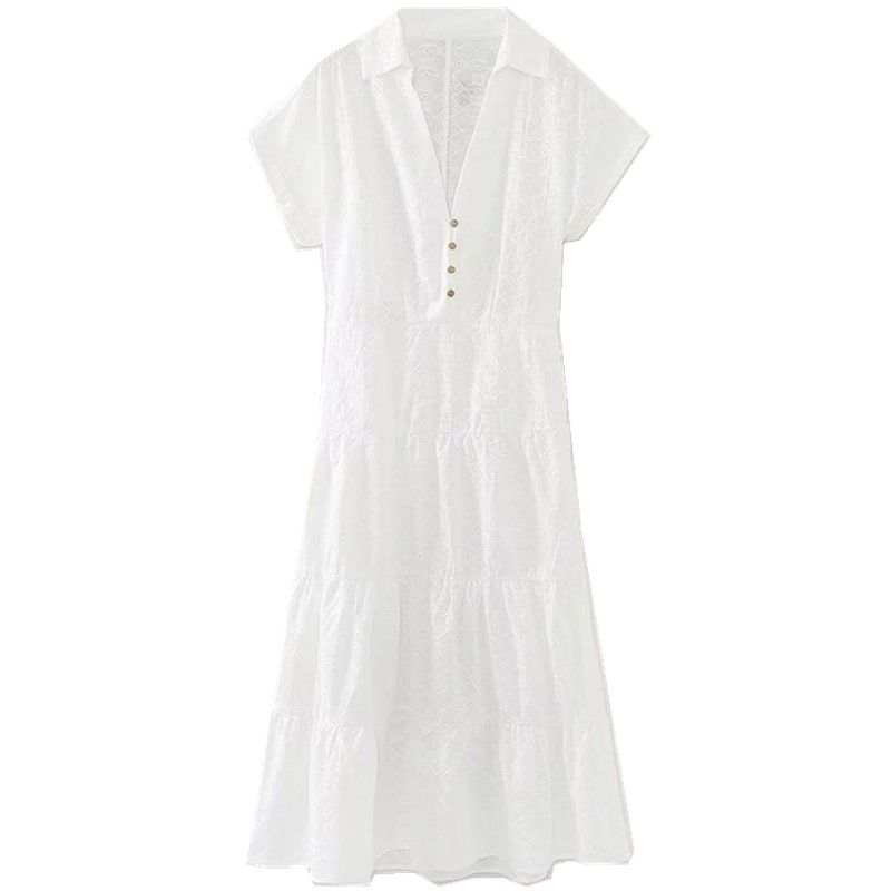 

Модный стиль Модная женская одежда С вырезами Вышитая юбка миди Платье-рубашка длинное 8023545 251 Picture color S