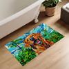 Golden Retriever Dog Bath Mat Non Slip Cartoon Puppy Bathroom Rug Indoor Floor Mat for Home Decor 17x29.5 Inch