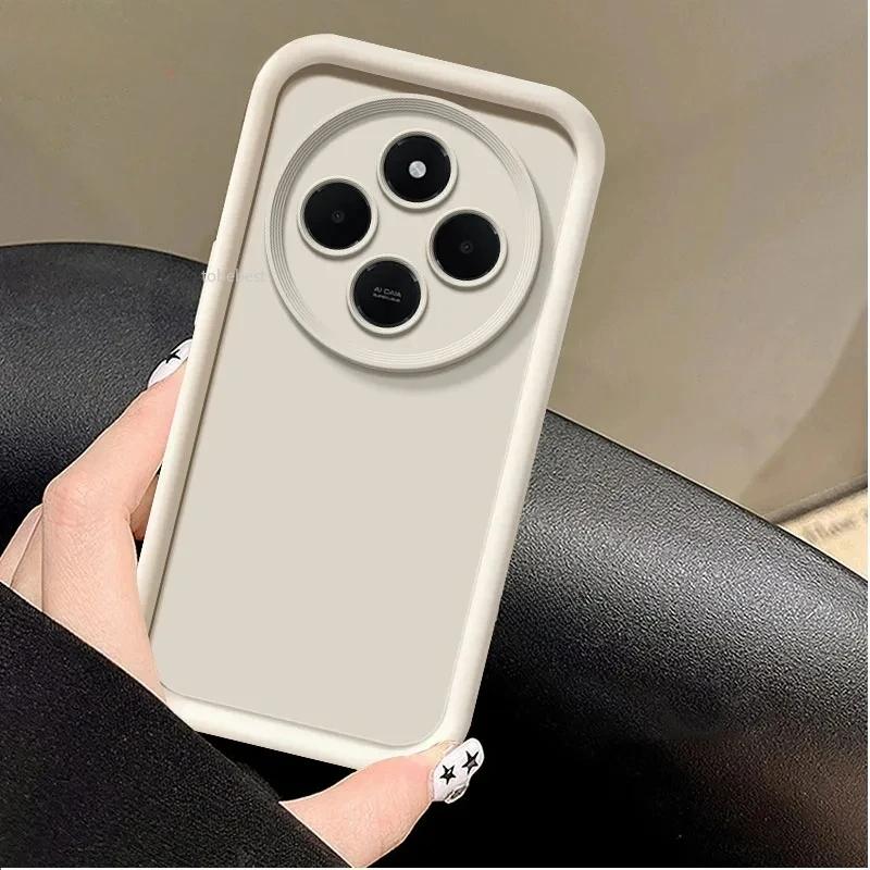 

Мягкий чехол TPU для Xiaomi Redmi Note 14 Pro Plus 14C Fundas Candy Color Silicone Phone Cover Redmi 14C белый