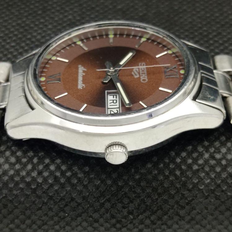 USED VINTAGE SEIKO 5 AUTO 6309A JAPAN MENS D/D BROWN WATCH 608g-a316372-2 SKU608g-a316372