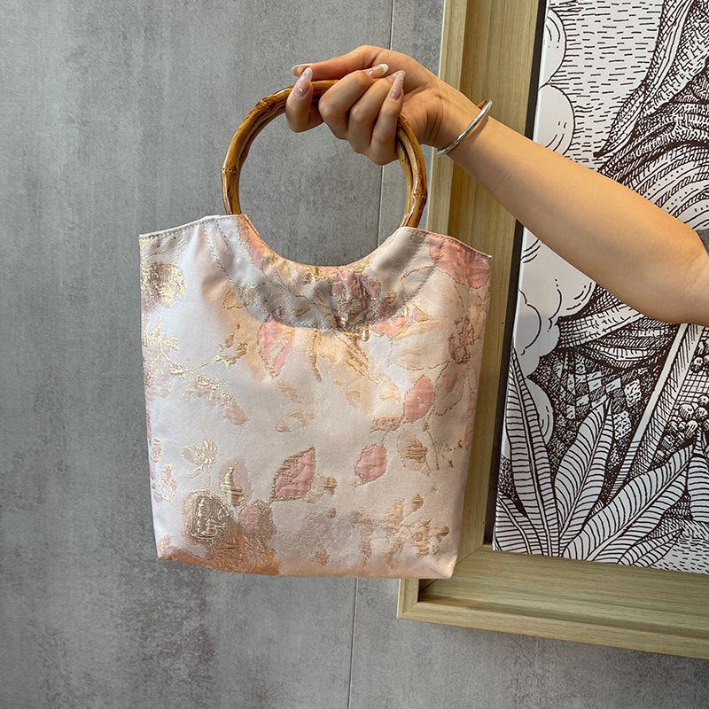 Elegant Chinese Women's Jacquard Clutch: Retro Cheongsam Evening Wedding Handbag, Exquisite Hanfu Bamboo Bag