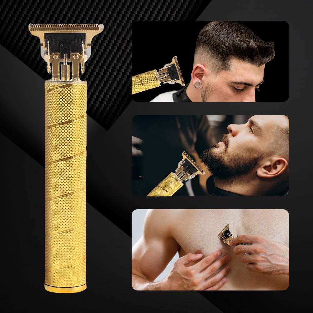 Hair Trimmer Cordless Hair Clipper USB Rechargeable Electric Razor Shaver T Blade Barber Clippers for Hair Removal