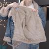 Girls Padded Denim Coat Boys Thicken Jacket Winter Children's Velvet Outerwear Autumn Warm Loose Parkas Kids Fashion Clothe