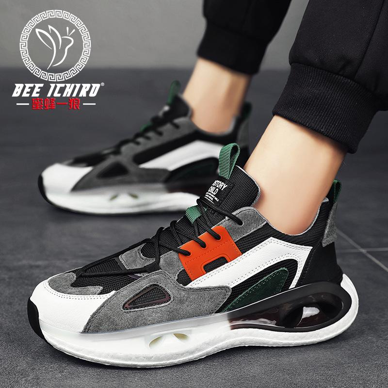 Men's Shoes Soft-soled Popcorn Sneakers New Summer Mesh Breathable Running Dad Shoes