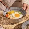 Under Glaze Color Japanese Style Noodles Bowls Striped Pattern Rice Bowl Household Salad Bowl  Home