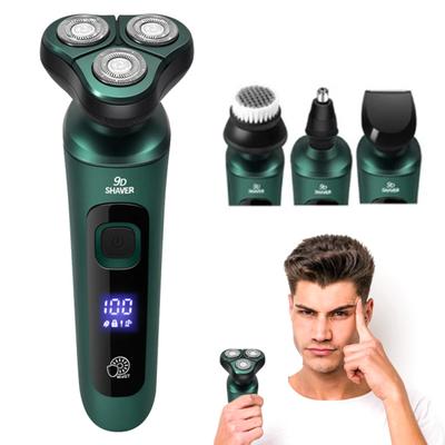 Elektrischer Rasierer für Männer, LED-Anzeige, 3 Köpfe, USB-aufladbar, Rotationsrasierer, kabelloser Haar- und Bartschneider, Entferner, Werkzeug für Vater und Freund, Geschenk
