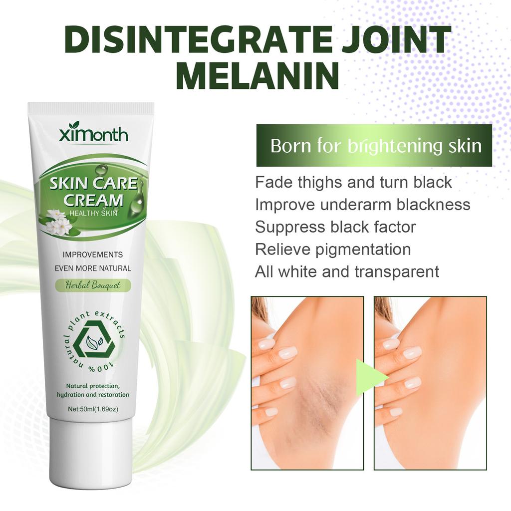 Kräuternährende Creme zur Aufhellung dunkler Haut an Gelenken und am Körper, feuchtigkeitsspendend und aufhellend, Körper- und Gelenkhautpflegecreme