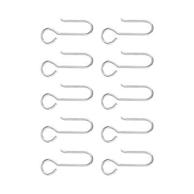 100Pcs Small Size Small Size Curtain Hooks Galvanized Steel Silver S Hooks Lightweight Durable Hanging Hooks Home Office