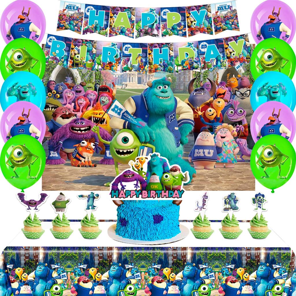 Cartoon Birthday Party Supplies, Cartoon Party Decorations Set - Cartoon Balloons Banners Cake Topper Etc for Kids Cartoon Birthday Party