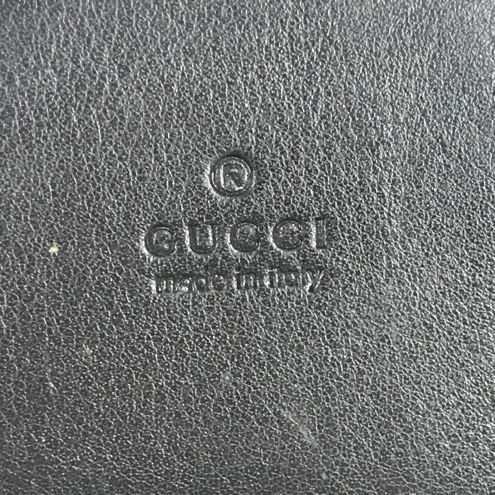 GUCCI 181716  Guccissima logo GG Pouch  Flap Cigarette case Sima leather Black