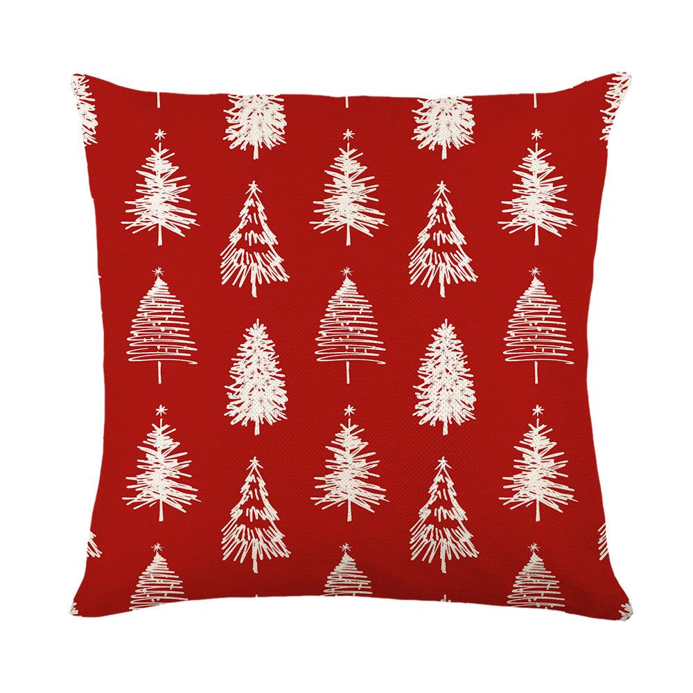 Christmas Pillow Case Home Decorative Pillow Sofa Linen Letter Print Living Room